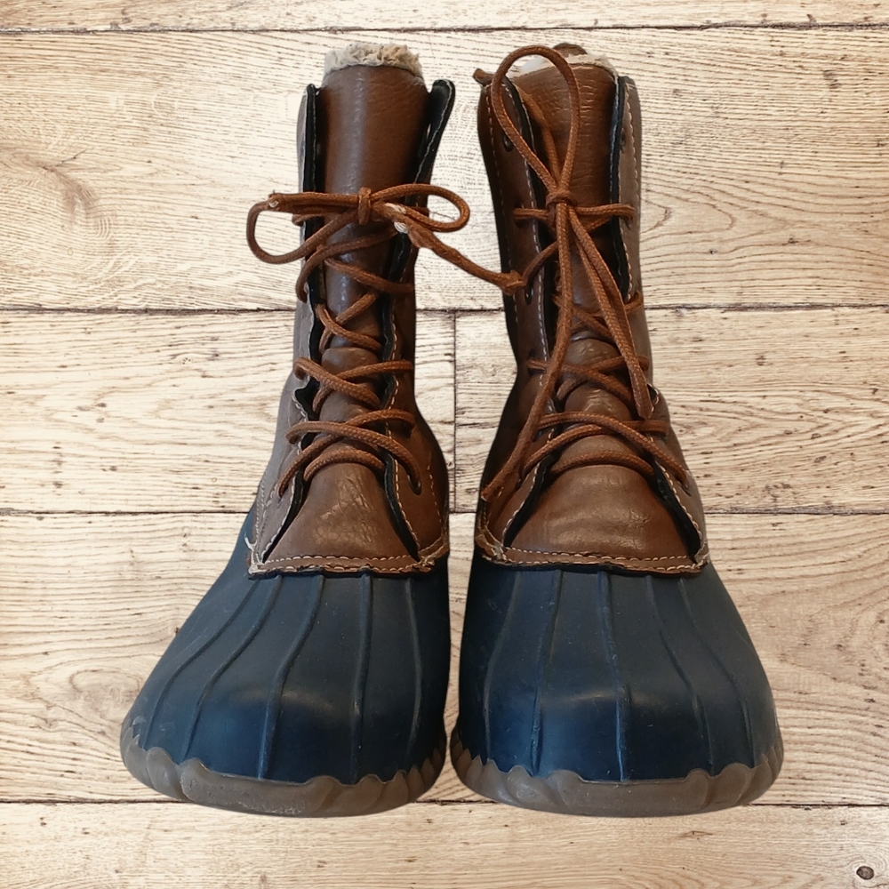 Women's Bear Traps Boots, Size 9M, Waterproof. Brown/Navy - Picture 2 of 8